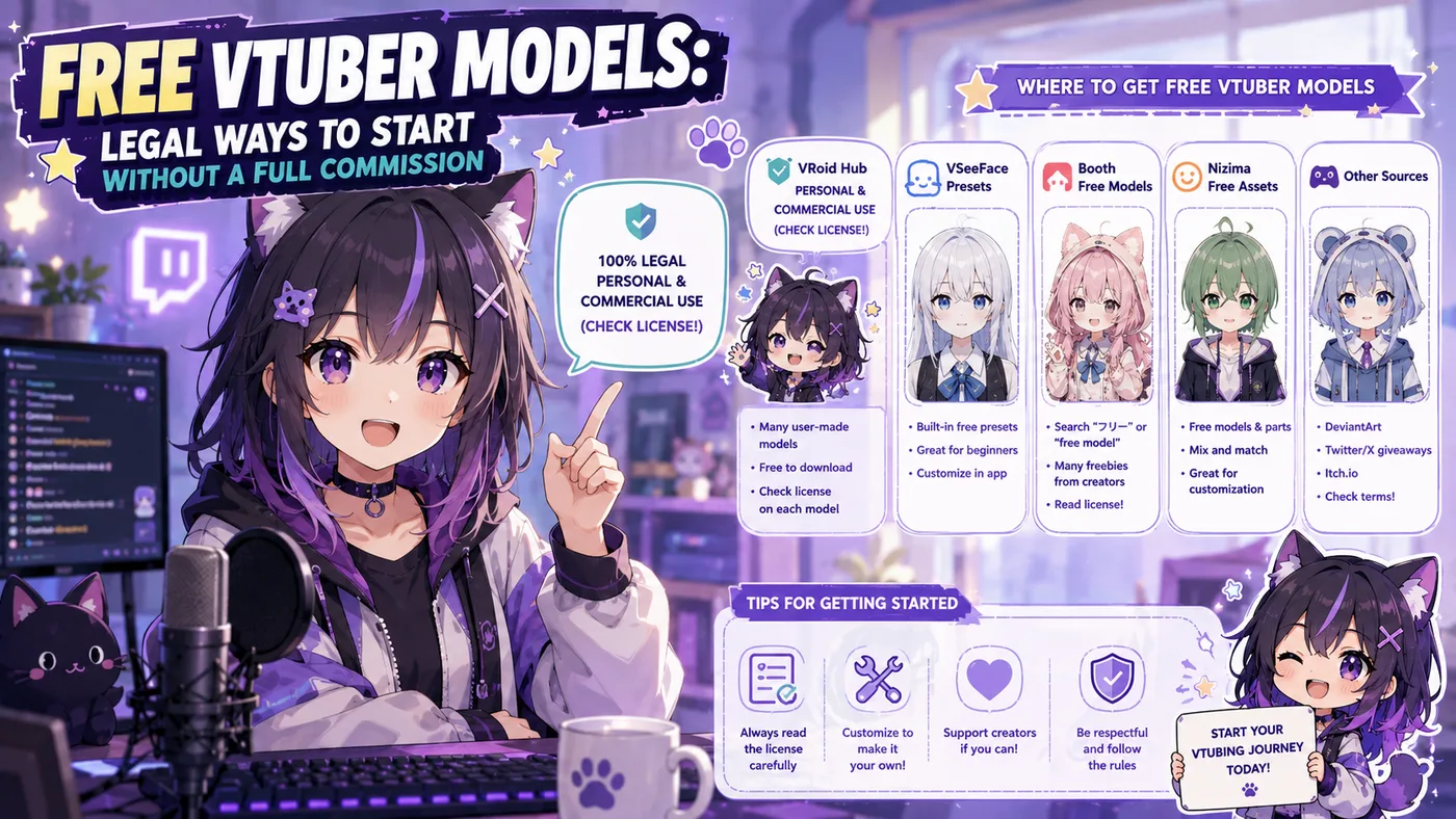 無料VTuberモデル：フル依頼なしで合法に始める方法