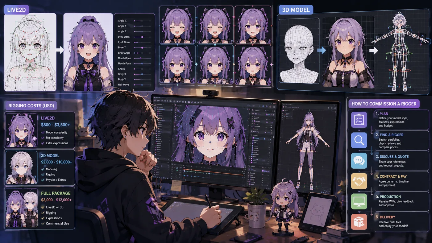 VTuber rigging解説：Live2D・3D・費用・リガー依頼の進め方