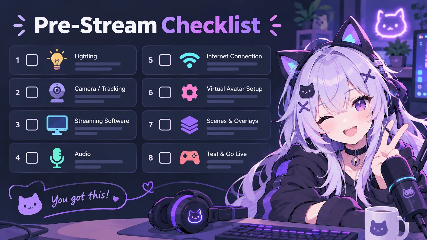 Checklist antes de salir en vivo