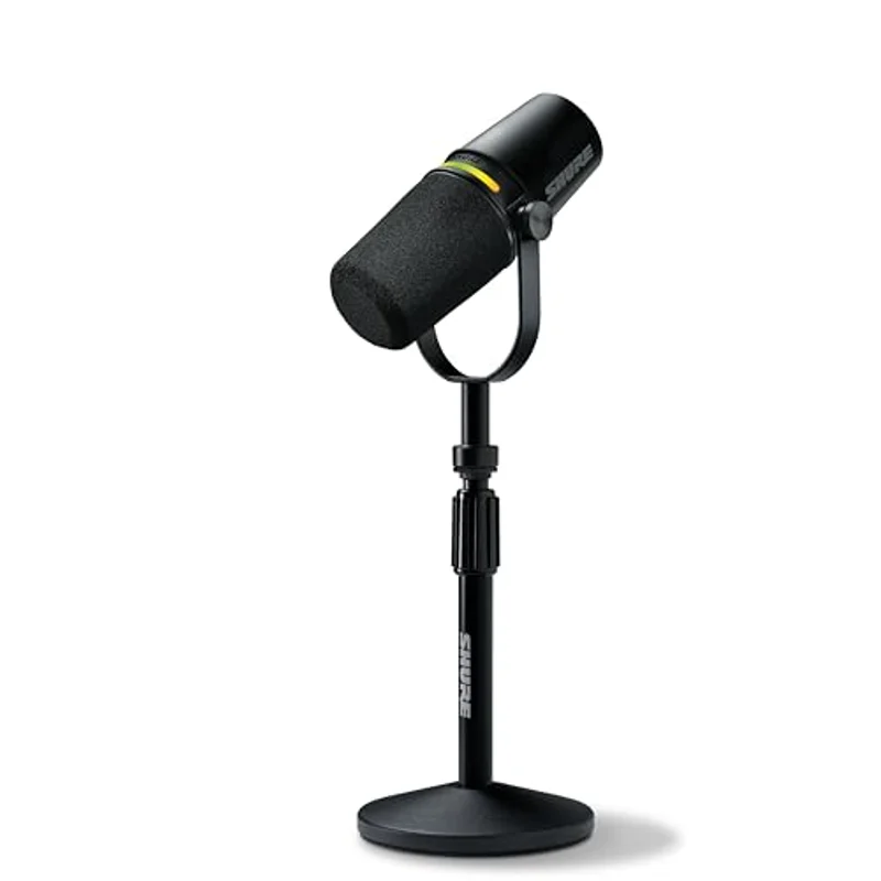 ヨークマウントのShure MV7+ USB/XLRハイブリッドマイク